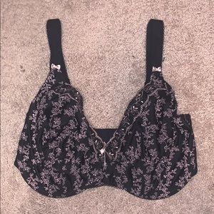 NEW Elomi 34J Unlined Underwire Embroidered Bra